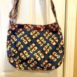bungalow 360 Large Messenger Bag “Hearts & Otters” Very Cute